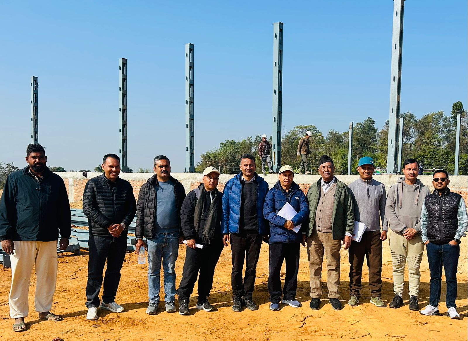Reliable Nepal Agro team at construction site