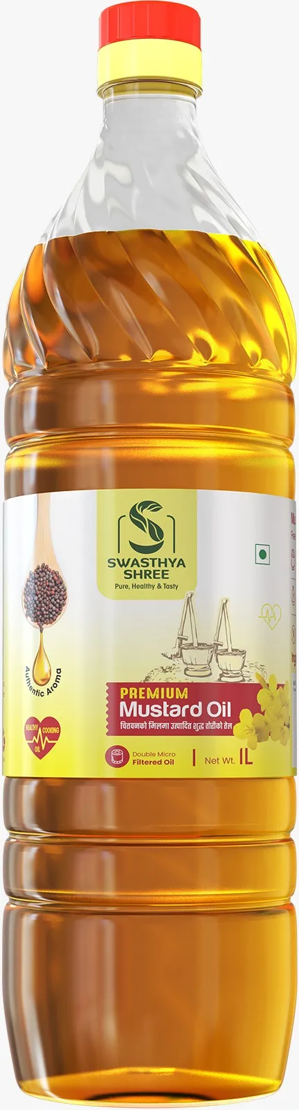 Swasthya Shree Premium Mustard Oil – Double Micro Filtered (1L)